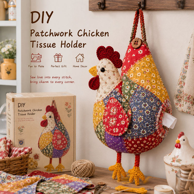 Farm Animal Patchwork Tissue Holder Kit