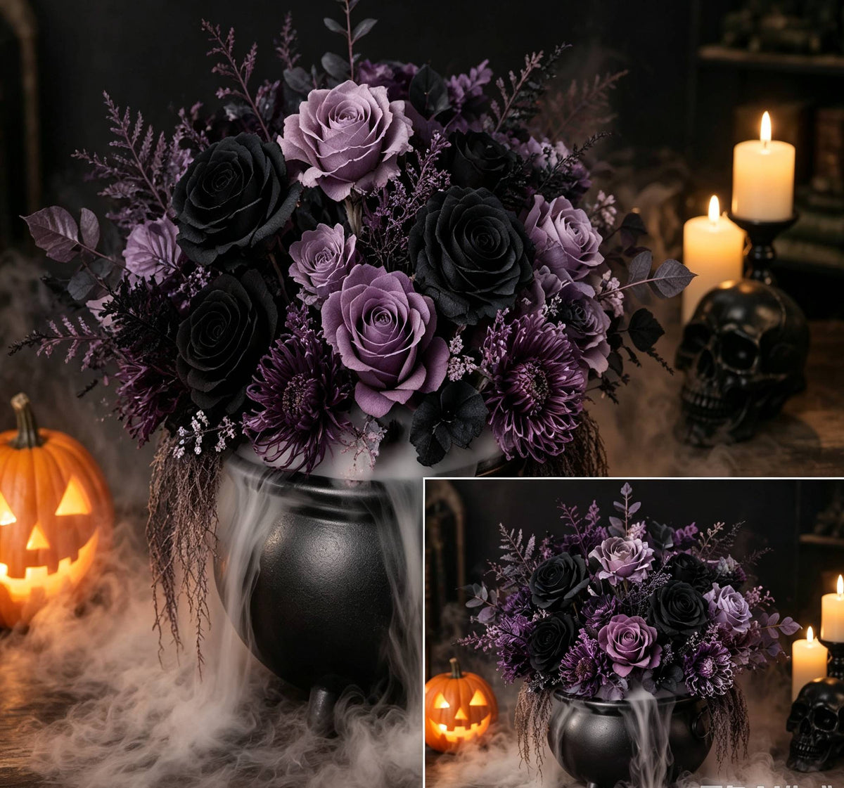 DIY Halloween Fog Flower Arrangement Kit
