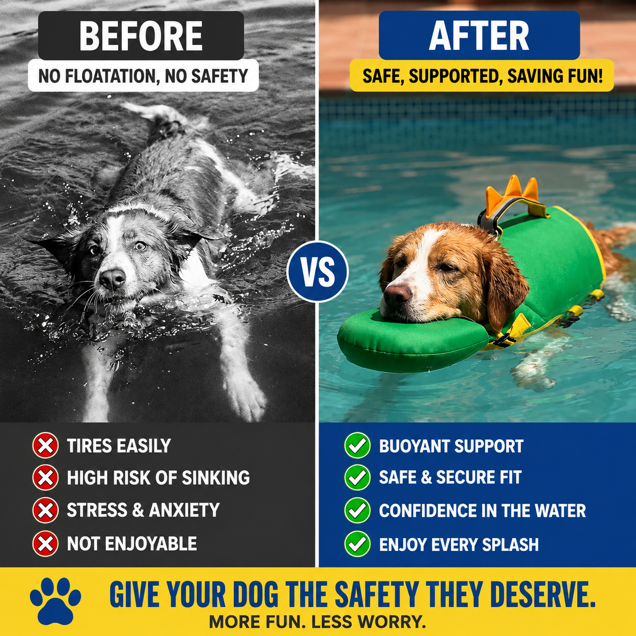 FurryBabe™ Animal Swim Vest For Dogs