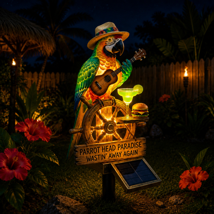 Solar-Powered Parrot Garden Light