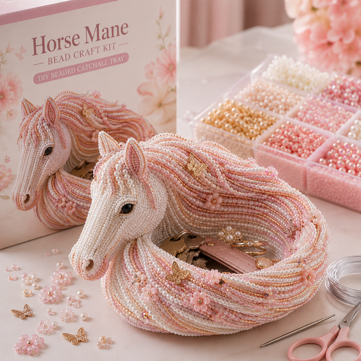 DIY Beaded Horse Mane Catchall Tray Kit