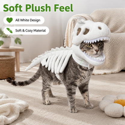 Glow-in-the-Dark 3D Skeleton Dinosaur Pet Costume