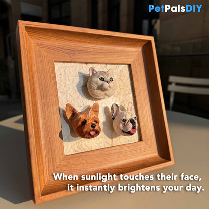 Magnetic Wood Pet Figurine Display Frame