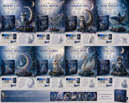 Moon Cat Luna Guardian DIY Bead Kit
