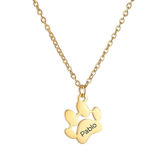 Custom Paw Pendant Necklace