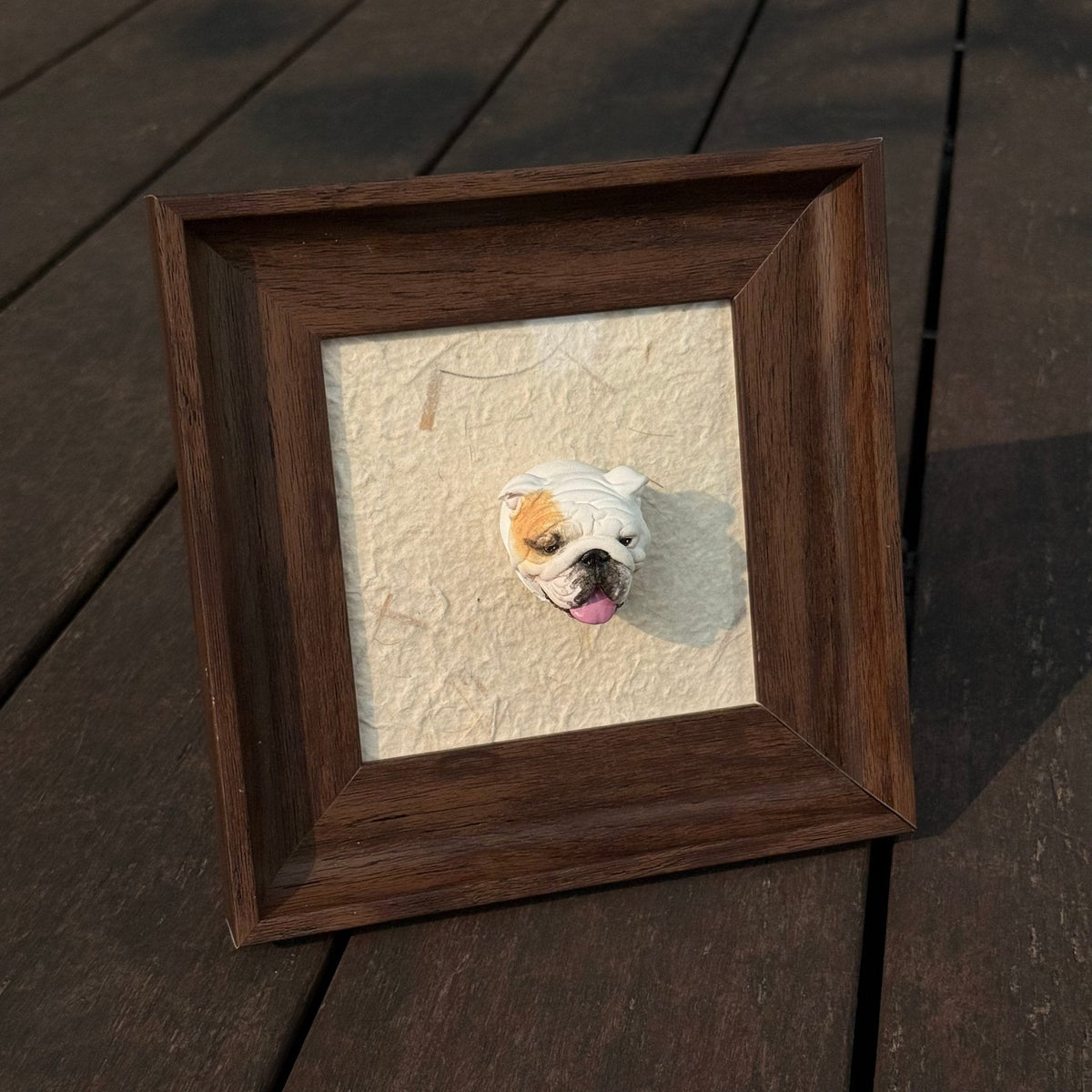 Magnetic Wood Pet Figurine Display Frame