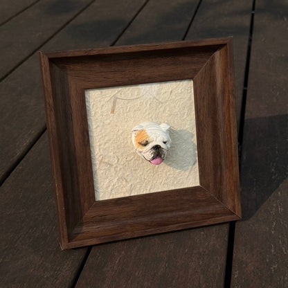 Magnetic Wood Pet Figurine Display Frame