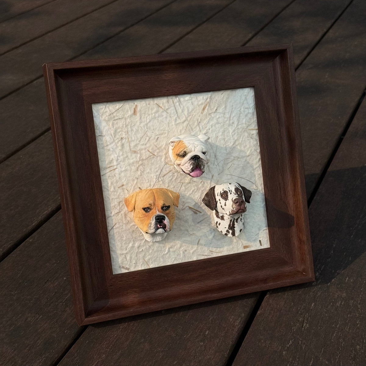 Magnetic Wood Pet Figurine Display Frame