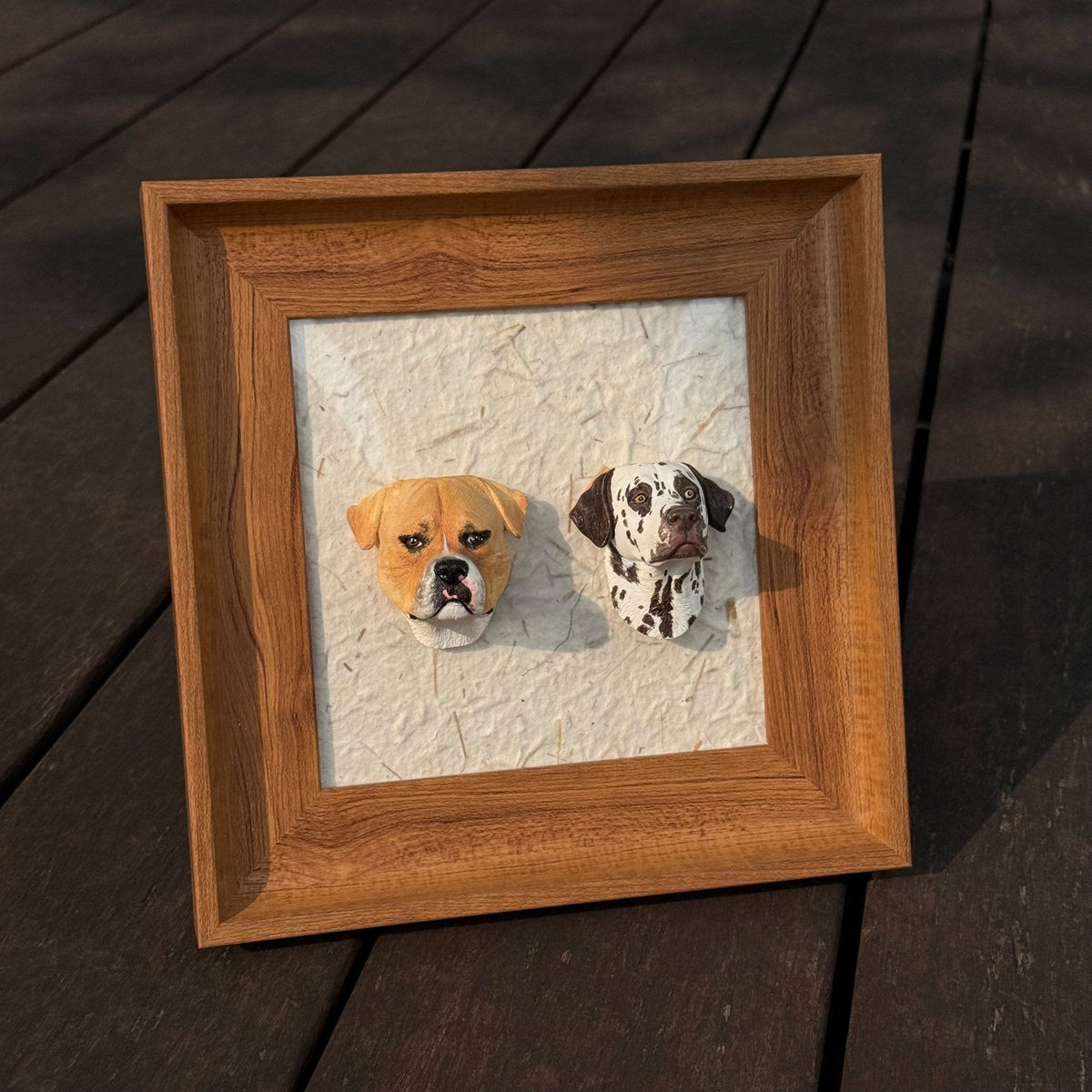 Magnetic Wood Pet Figurine Display Frame