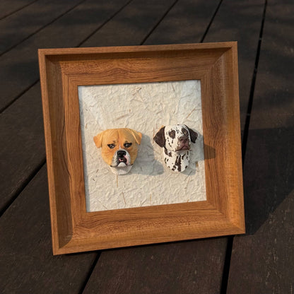 Magnetic Wood Pet Figurine Display Frame