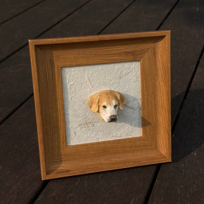 Magnetic Wood Pet Figurine Display Frame