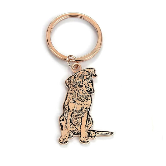 Personalized Pet Cutout Keychain