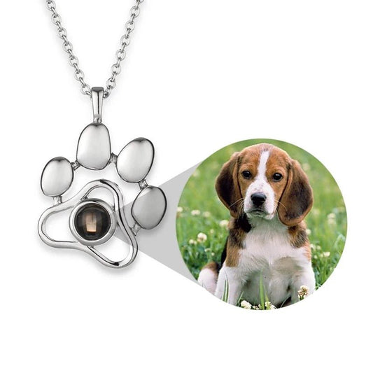 Personalized Paw Projection Necklace