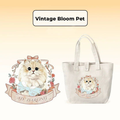 Personalized Pet Portrait Cotton Tote Bag